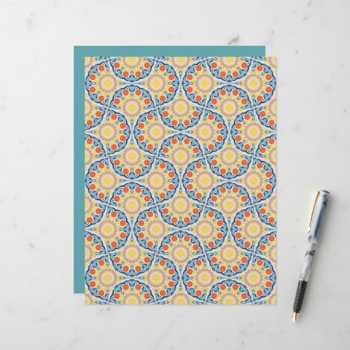 Aegean Summer Orange &amp; Lemons Fans Scrapbook Paper