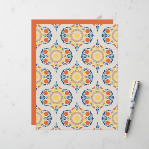 Aegean Summer Orange &amp; Lemons Ogee Scrapbook Paper