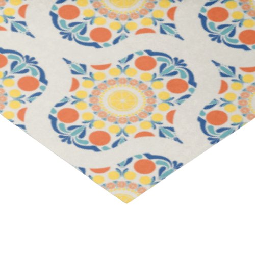 Aegean Summer Oranges &amp; Lemons Mid Mod Ogee Tissue Paper