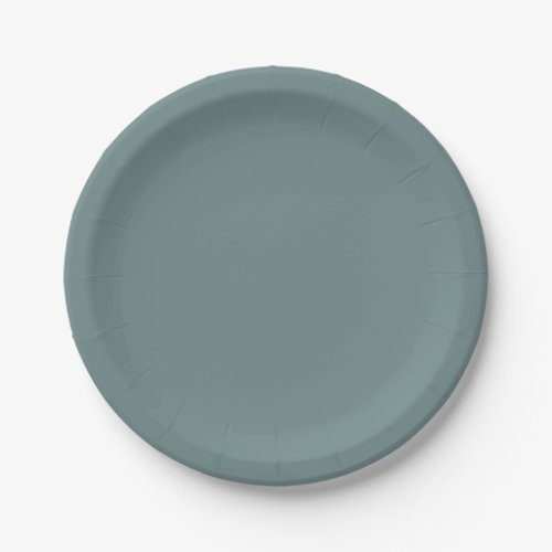 Aegean Teal Solid Color Paper Plates