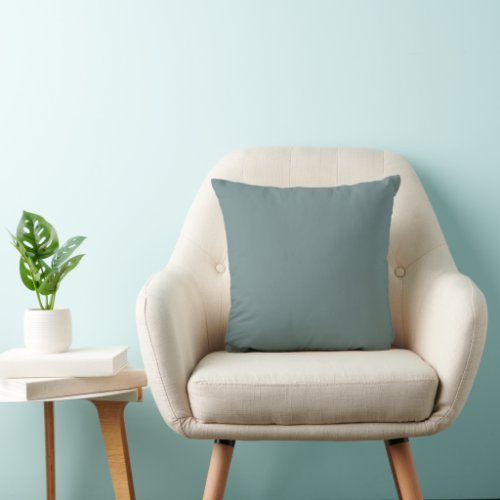 Aegean Teal Solid Color Throw Pillow