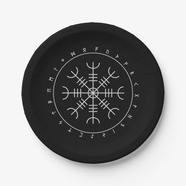 Aegishjalmr Runes Paper Plates (8 Pk) (Front)