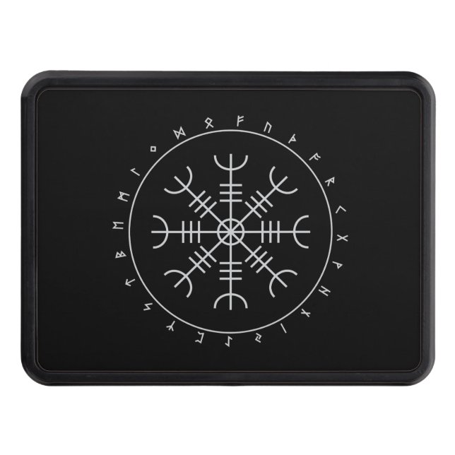 Aegishjalmr Runes Trailer Hitch Cover (Front)