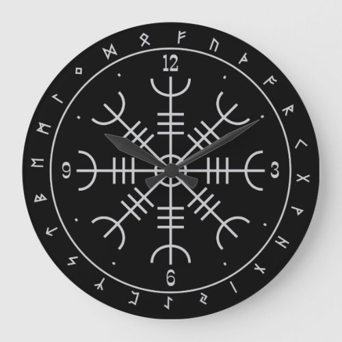 Aegishjalmr Runes Wall Clocks