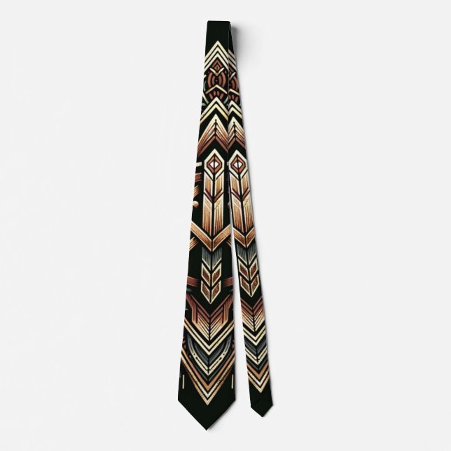 Ægishjálmr – Viking Helm of Awe Norse Protection Neck Tie (Front)