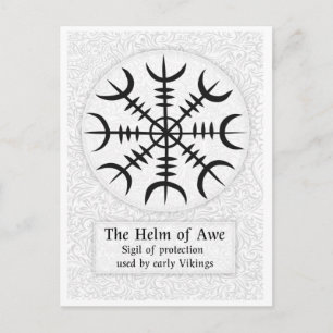 Ægishjálmr – Viking Helm of Awe Norse Protection Postcard