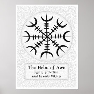 Ægishjálmr – Viking Helm of Awe Norse Protection Poster