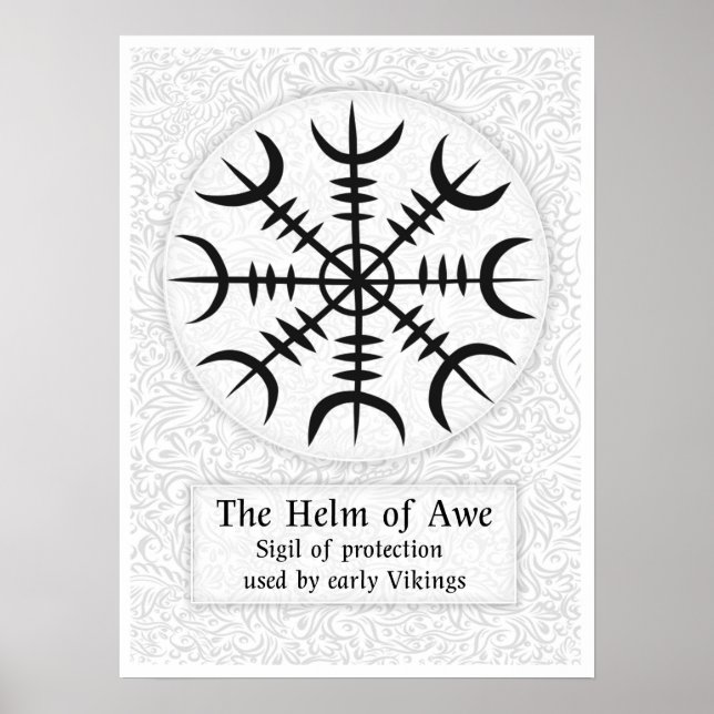 Ægishjálmr – Viking Helm of Awe Norse Protection Poster (Front)