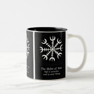 Ægishjálmr – Viking Helm of Awe Norse Protection Two-Tone Coffee Mug