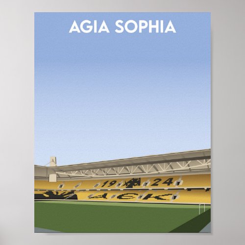 AEK Athens Stadium Illustration Poster