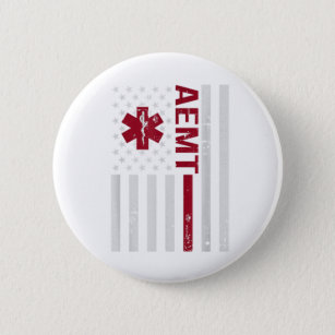 AEMT Advanced Emergency Medical Technician USA Button