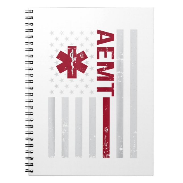 AEMT Advanced Emergency Medical Technician USA Notebook (Front)