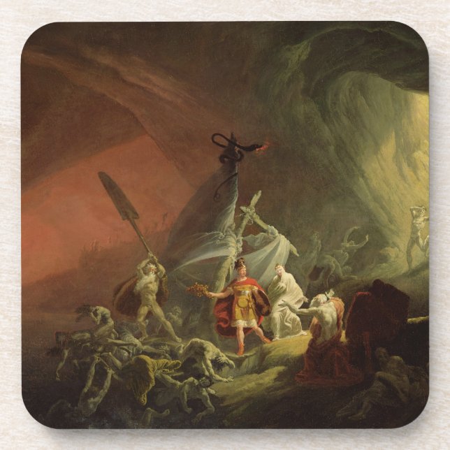Aeneas and the Sibyl, c.1800 (oil on canvas) Beverage Coaster (Front)