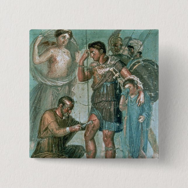 Aeneas injured, from Pompeii Button (Front)