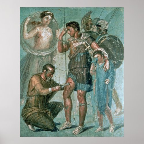 Aeneas injured from Pompeii Poster