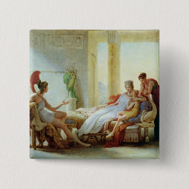 Aeneas telling Dido of the Disaster at Troy Button (Front)