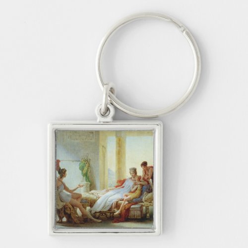 Aeneas telling Dido of the Disaster at Troy Keychain