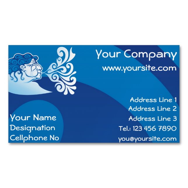 Aeolus Business Card Magnet (Front)