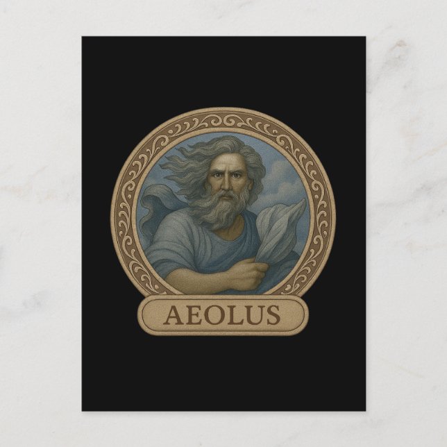 Aeolus Wind God Devotional Postcard (Front)