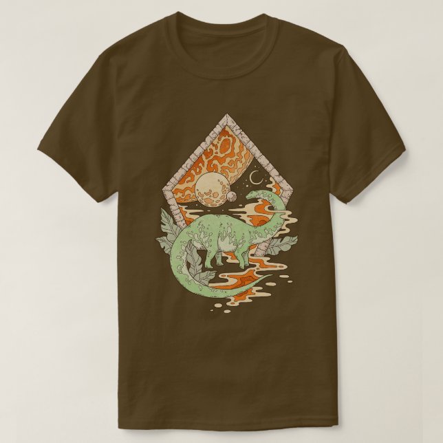 Aeon Archway Apatosaurus Dinosaur Science Fiction  T-Shirt (Design Front)
