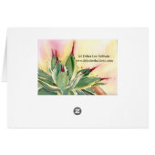 Aeonium watercolor card by Debra Lee Baldwin (Back Horizontal)