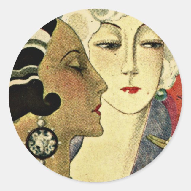 Aer Deco Ladies Classic Round Sticker (Front)