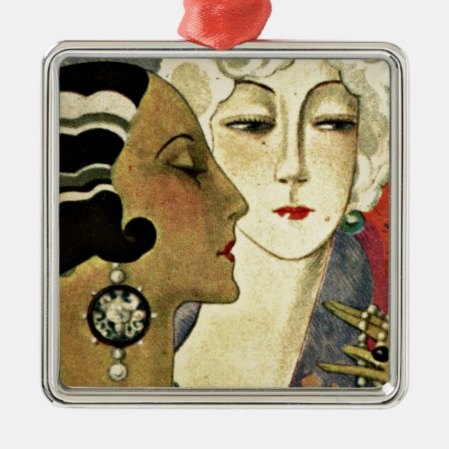 Aer Deco Ladies Metal Ornament (Front)