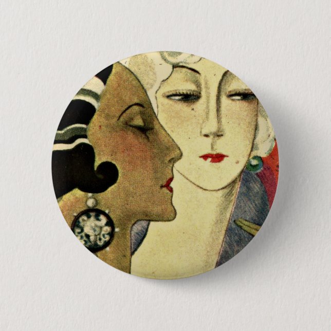 Aer Deco Ladies Pinback Button (Front)