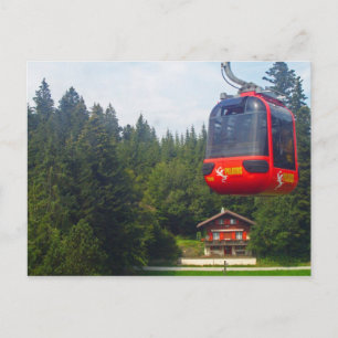 Aerial cableway at Pilatus Mountain Postcard