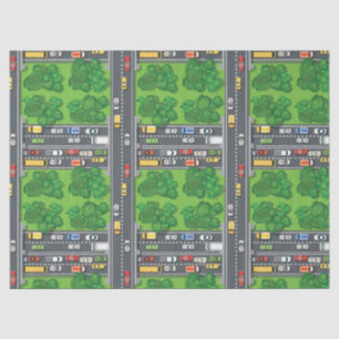 Aerial Cars and Buildings Series Design 6 Tissue Paper