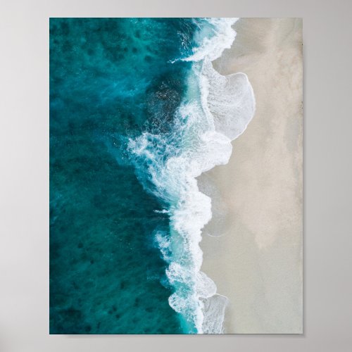 Aerial Coastal Beach Poster