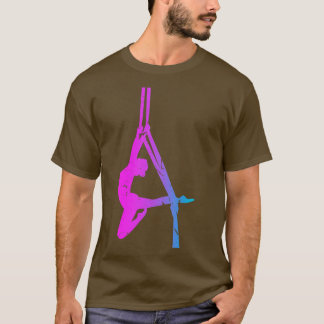 Aerial Dancer Silhouette Aerial Silk Yoga T-Shirt
