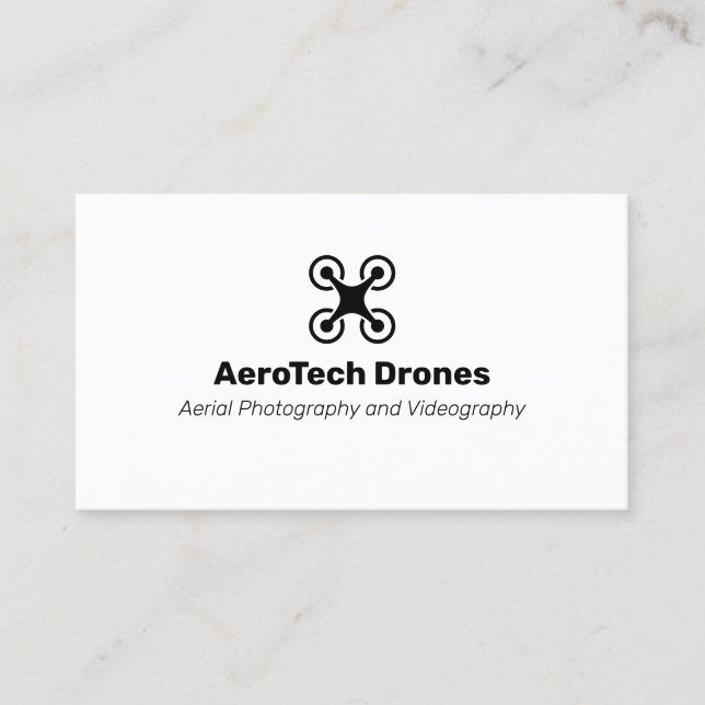 Aerial Drone Photography and Video Services Business Card (Front)