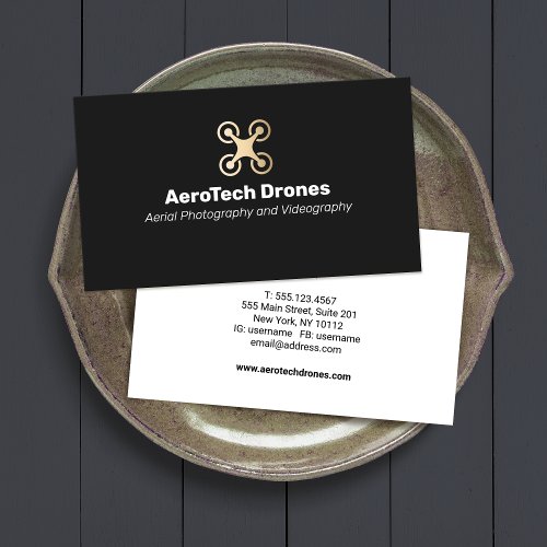 Aerial Drone Photography and Videography Company  Business Card