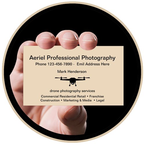 Aerial Drone Photography Theme Business Cards