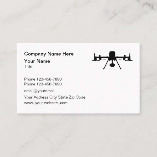 Aerial Drone Photography Videography Business Card
