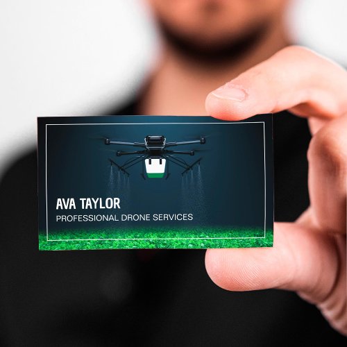 Aerial Drone UAV Services Business Card