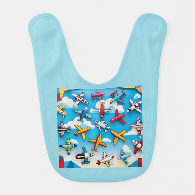 " AERIAL ESCAPADE " BABY BIB (Front)