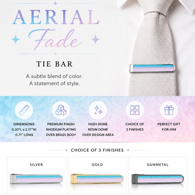 Aerial Fade Silver Finish Tie Bar (Creator Uploaded)