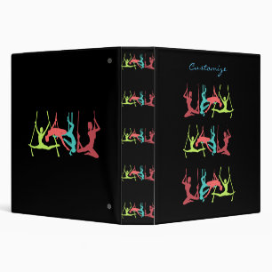 Aerial Fitness Poses Thunder_Cove 3 Ring Binder