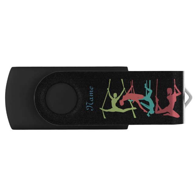 Aerial Fitness Poses Thunder_Cove Flash Drive (Front)