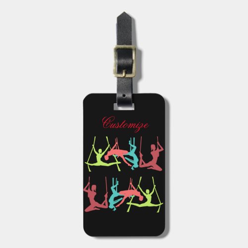 Aerial Fitness Poses Thunder_Cove Luggage Tag