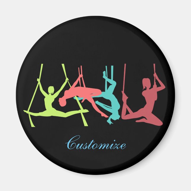 Aerial Fitness Poses Thunder_Cove Magnet (Front)