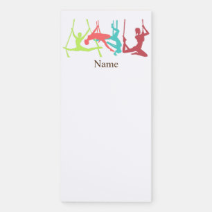 Aerial Fitness Poses Thunder_Cove  Magnetic Notepad