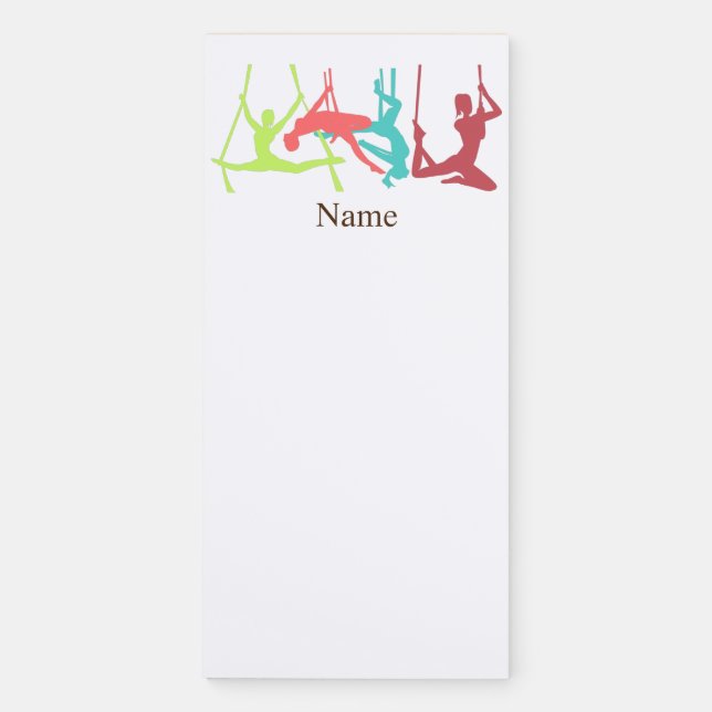 Aerial Fitness Poses Thunder_Cove  Magnetic Notepad (Front)