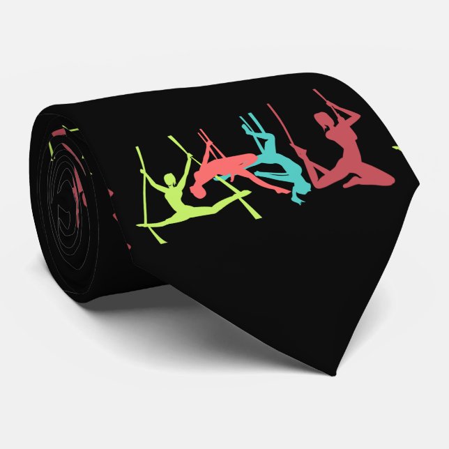Aerial Fitness Poses Thunder_Cove Neck Tie (Rolled)