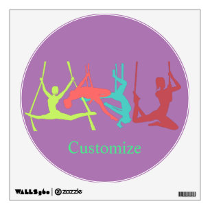 Aerial Fitness Poses Thunder_Cove  Wall Decal