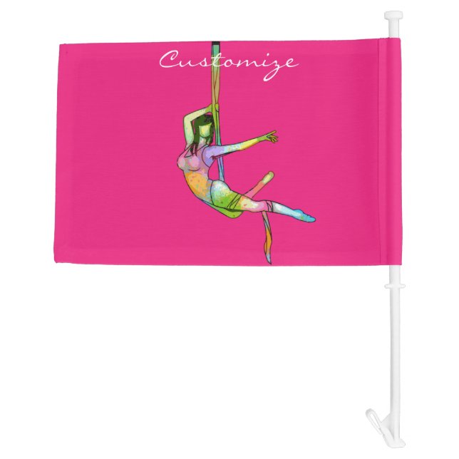 Aerial Fitness Yoga Thunder_Cove Car Flag (Back)