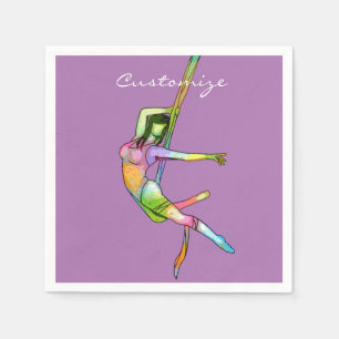 Aerial Fitness Yoga Thunder_Cove Napkins