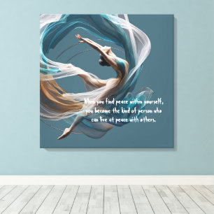 Aerial flying Air Yoga Instructor Pilates Fitness Canvas Print